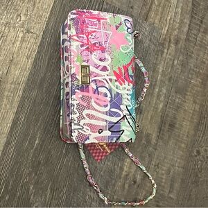 Vibrant Graphic Crossbody Bag with Chain Strap
